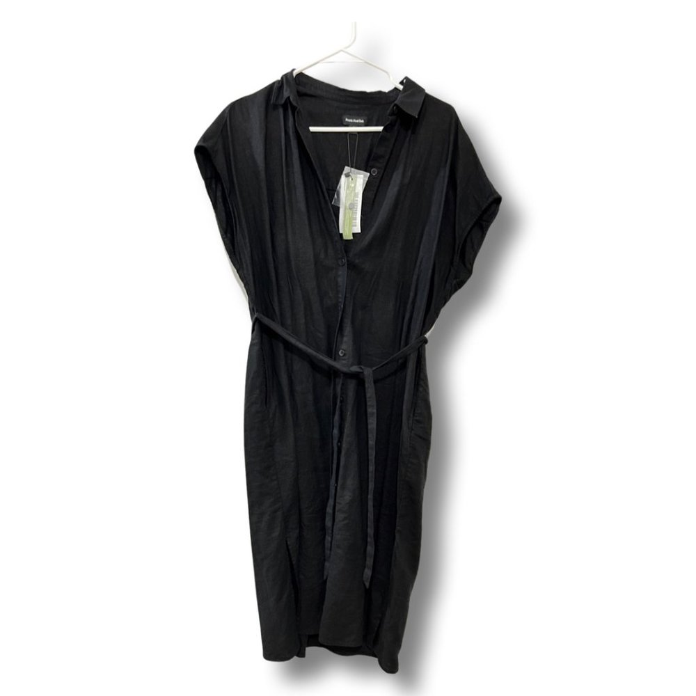 NWT Frank and Oak - Linen Midi Button Front Dress